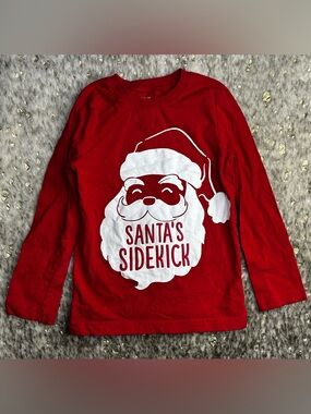 5 for $25🔥Just One You by Carter's "Santa's Sidekick" Red T-Shirt 4T